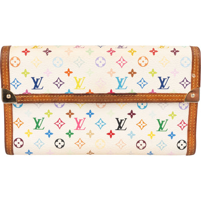 [🔄️B06 / F72] Louis Vuitton Canvas Multicolor Monogram Sarah Wallet - vintageandkickz