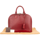 Louis Vuitton Red Epi Leather Alma PM Handbag