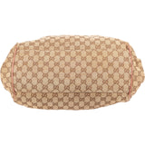 Gucci Monogram GG Canvas Pink Leather Sukey Shoulder Bag