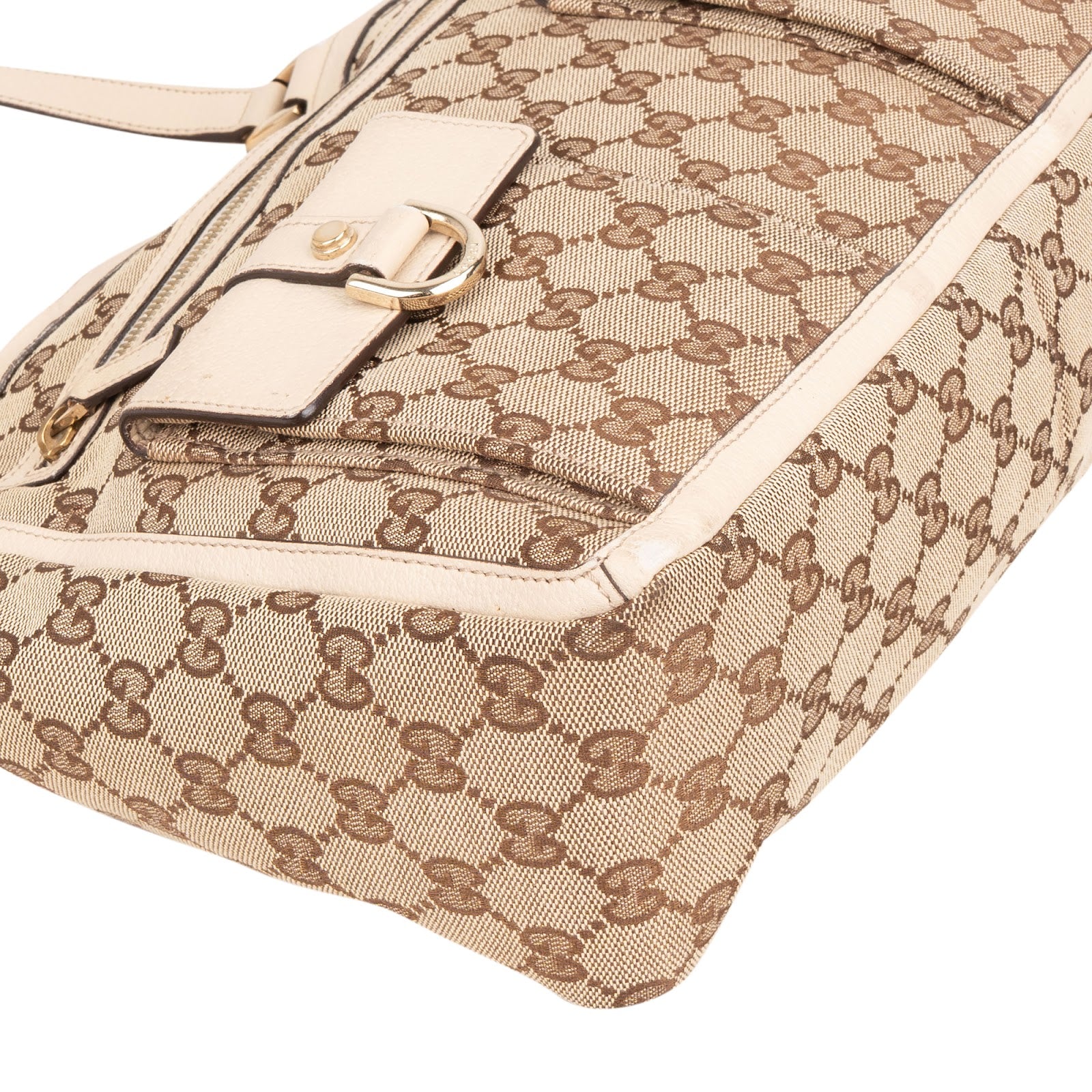 [🔄️B20 / F30] Gucci Monogram GG Canvas Abbey Tote Shoulder Bag - vintageandkickz