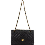 Chanel Quilted Lambskin 24K Gold Double Flap Shoulder Bag