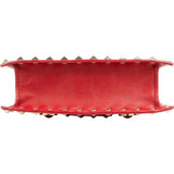Valentino Garavani Red Calfskin Rockstud Crossbody Bag