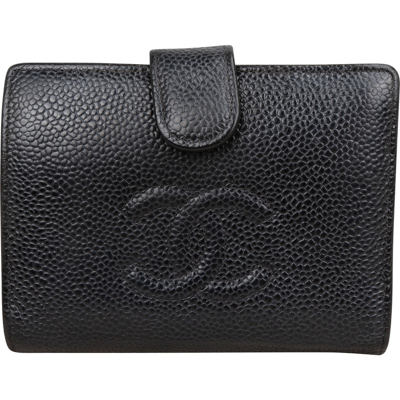 Chanel Caviar Leather CC Bifold Wallet