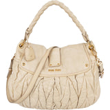 Miu Miu Nappa Leather Hobo Shoulder Bag