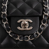 Chanel Quilted Lambskin East West Single Flap Shoulder Bag