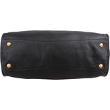 Prada Black Grained Vitello Daino Leather City Handbag