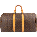 Louis Vuitton Monogram Canvas Keepall 55 Travel Bag