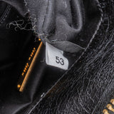 Miu Miu Black Vitello Lux Leather City Handbag