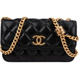 Chanel Quilted Lambskin Single Flap Adjustable Crossbody Bag