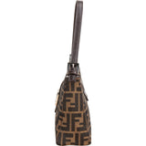 Fendi Monogram FF Zucca Baguette Buckle Canvas Small Shoulder Bag