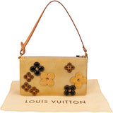 Louis Vuitton Monogram Vernis Fleurs Leather Pochette Accessoires Handbag