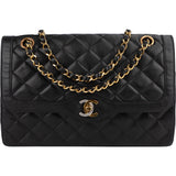 Chanel Quilted Lambskin Bicolor Double Flap Shoulder Bag