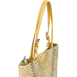 Prada Crystal Embellished Satin Small Tote Handbag