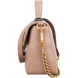 Gucci Nude Matelassé Leather GG Marmont Small Top Handle Crossbody Handbag