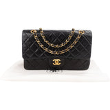 Chanel Quilted Lambskin 24K Gold Medium Double Flap Shoulder Bag