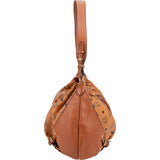 MCM Monogram Visetos Drawstring Hobo Shoulder Bag