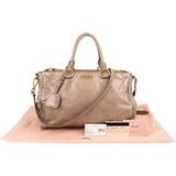 Miu Miu Vitello Lux Leather Bowler Handbag