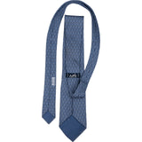 Hermès Blue H Print Silk Tie Krawatte