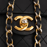 Chanel Quilted Lambskin Mini Rectangular 24K Gold Single Flap Crossbody Bag