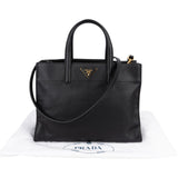 Prada Black Saffiano Leather Galleria Tote Handbag