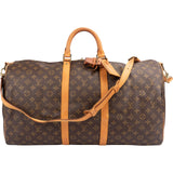Louis Vuitton Monogram Canvas Keepall 55 Bandoulière Travel Bag