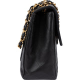 Chanel Quilted Lambskin 24K Gold Maxi Single Flap Crossbody Bag