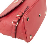 MCM Visetos Monogram Embossed Leather Patricia Saddle Shoulder Crossbody Bag