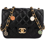 Chanel Quilted Lambskin Mini Rectangular Flap Casino Charms Crossbody Bag