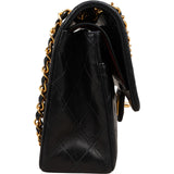 Chanel Quilted Lambskin Medium 24K Gold Double Flap Shoulder Bag