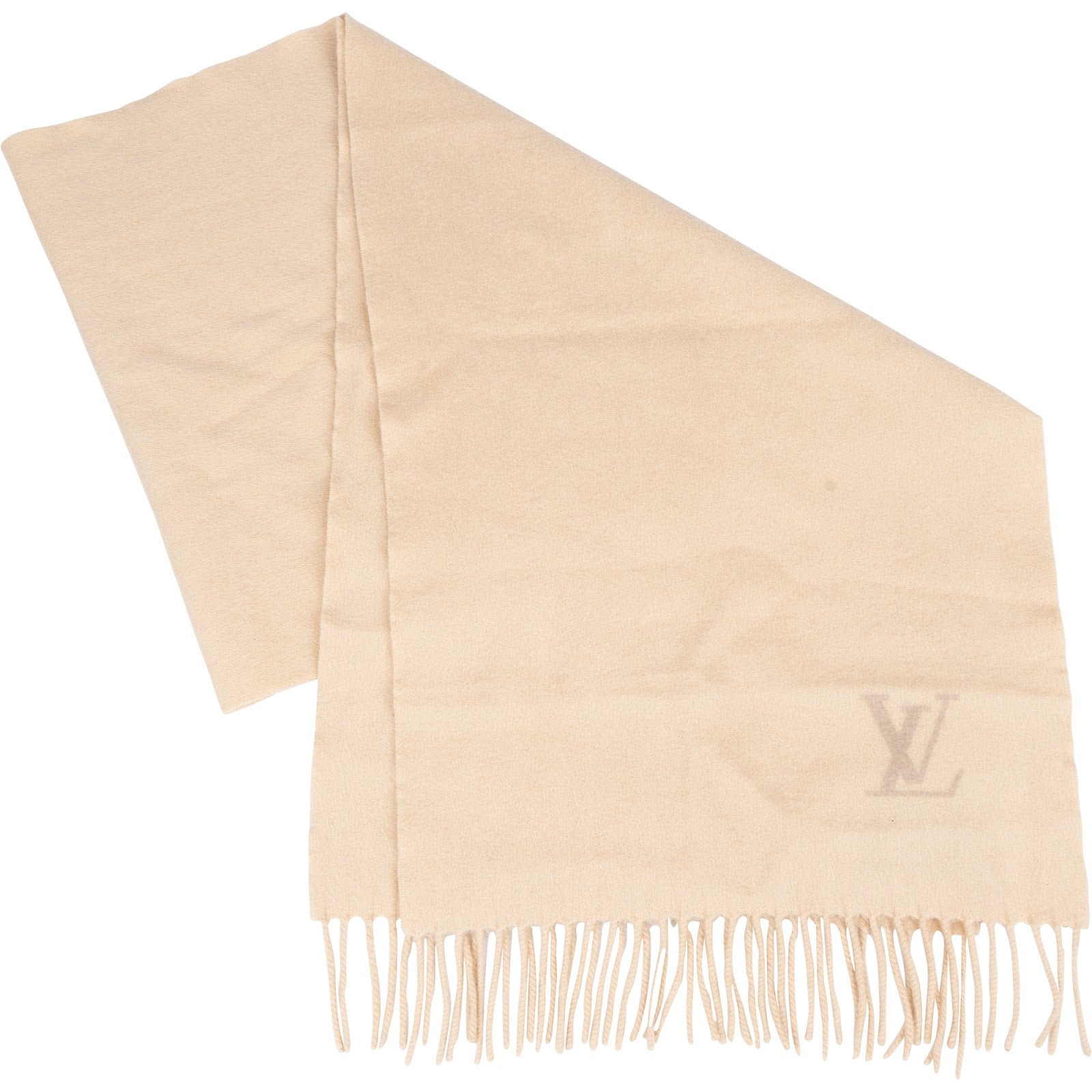 Louis Vuitton Cashmere Emblem Classic Schal Scarf - vintageandkickz