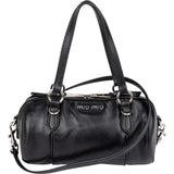 Miu Miu Soft Calf Leather Mini Boston Crossbody Handbag