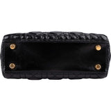 Christian Dior Crinkled Quilted Lambskin Lady Dior Handbag