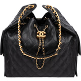 Chanel 25 Caviar Leather CC Drawstring Shoulder Bag