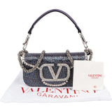 Valentino Garavani Crystal Embellished VLogo Signature Crossbody Handbag