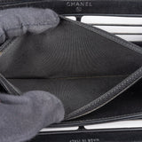 Chanel Caviar Leather Quilted Small Boy Zip Around Wallet