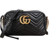 Gucci Chevron Matelassé Leather GG Marmont Medium Camera Crossbody Bag