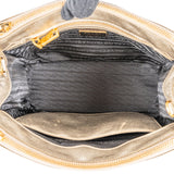 Prada Metallic Saffiano Leather Galleria Small Handbag