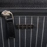 Ermenegildo Zegna Black Leather Briefcase Handbag