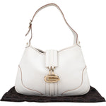Gucci White Leather Jackie Shoulder Bag - vintageandkickz