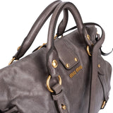 Miu Miu Vitello Lux Bow City Satchel Handbag