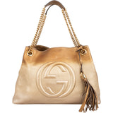 Gucci Bicolor Leather Soho Chain Tote Crossbody Bag