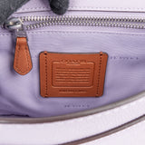 Coach Soft Purple Grained Calfskin Messenger Crossbody Bag