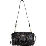 Miu Miu Vitello Lux Gathered Handbag