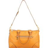 Prada Orange Vitello Daino Leather Bauletto Handbag