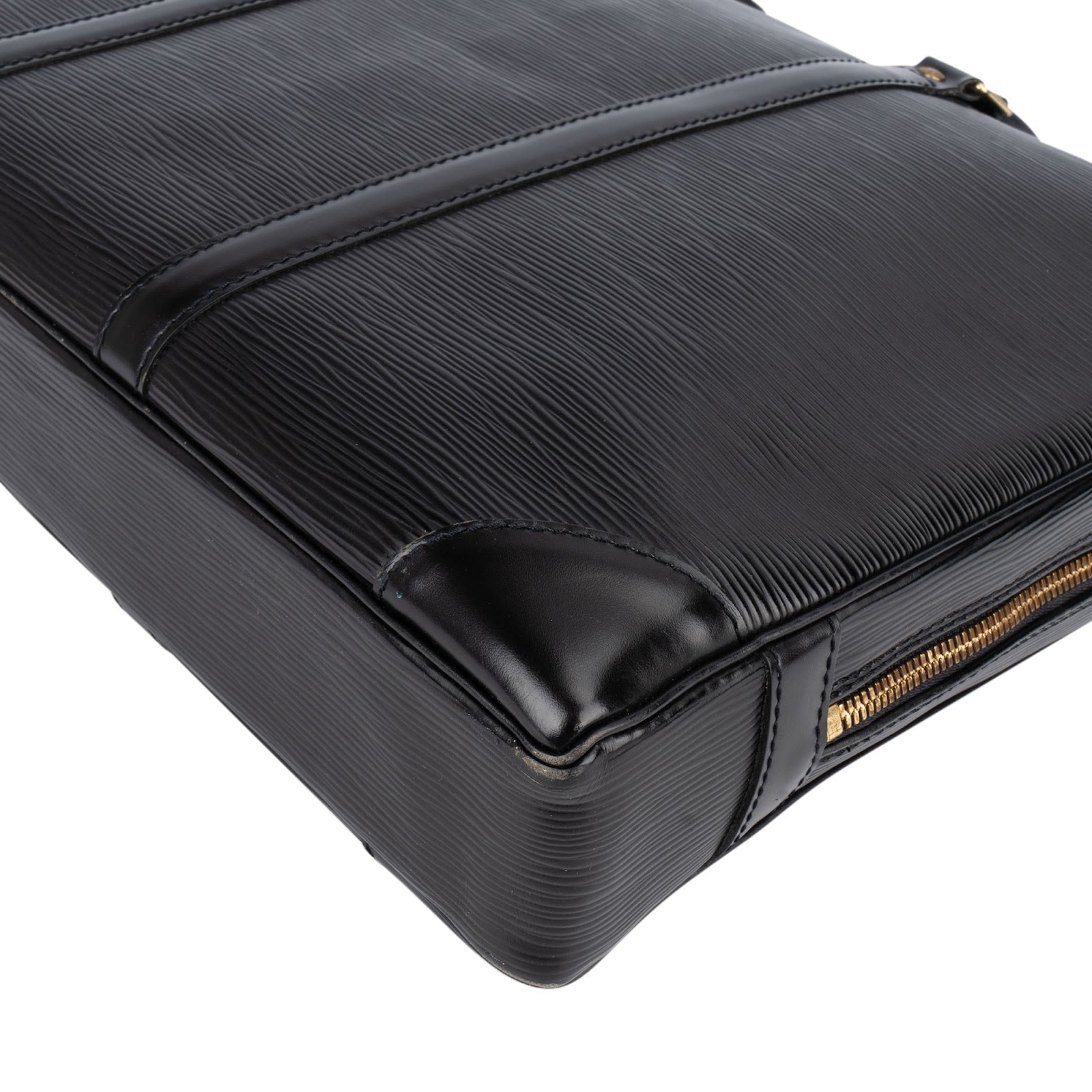 [🔄️B15 / F11] Louis Vuitton Noir Epi Leather Porte-Documents Voyage Handbag - vintageandkickz