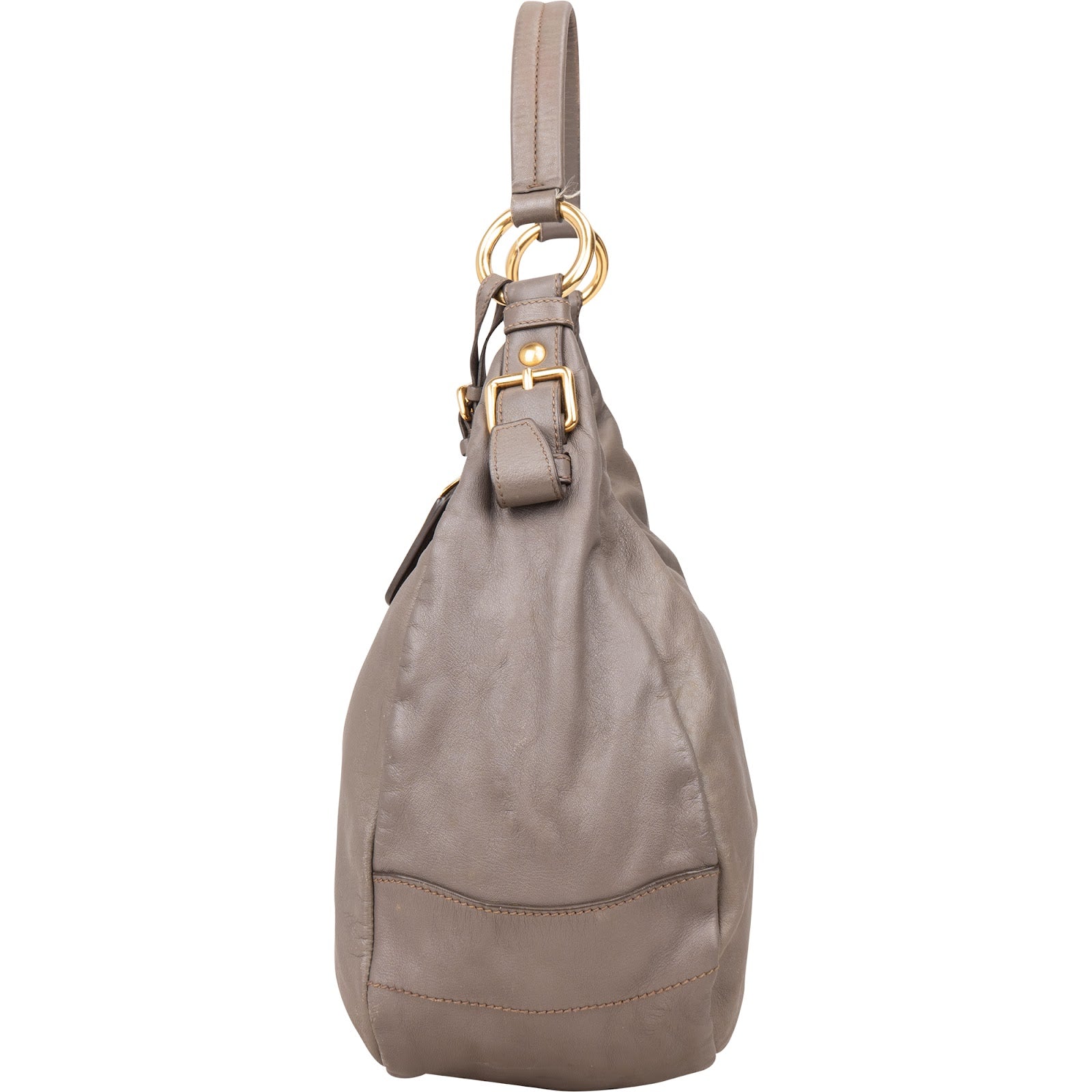 Prada Vitello Daino Hobo Shoulder Bag - vintageandkickz