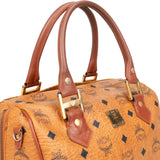 MCM Monogram Visetos Boston Handbag - vintageandkickz