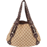 Gucci Monogram GG Canvas Babouska Indy Horsebit Tote Shoulder Bag