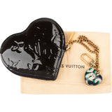 Louis Vuitton Monogram Vernis Leather Coeur Heart Coin Purse Bag Charm