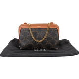 Celine Triomphe Monogram Canvas Chain Crossbody Bag